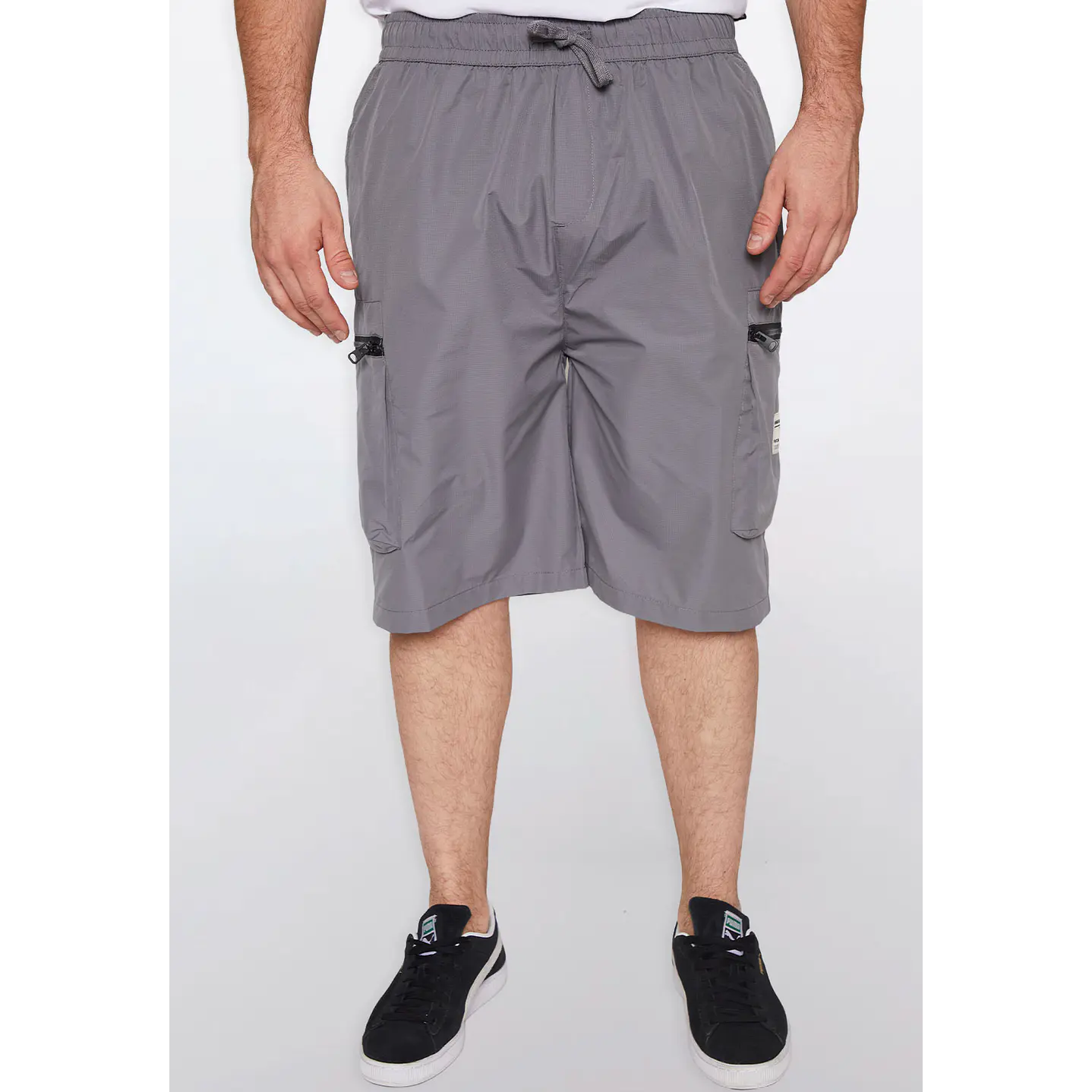 Bermuda Hombre Cargo Cierres Gris Familyshop 2