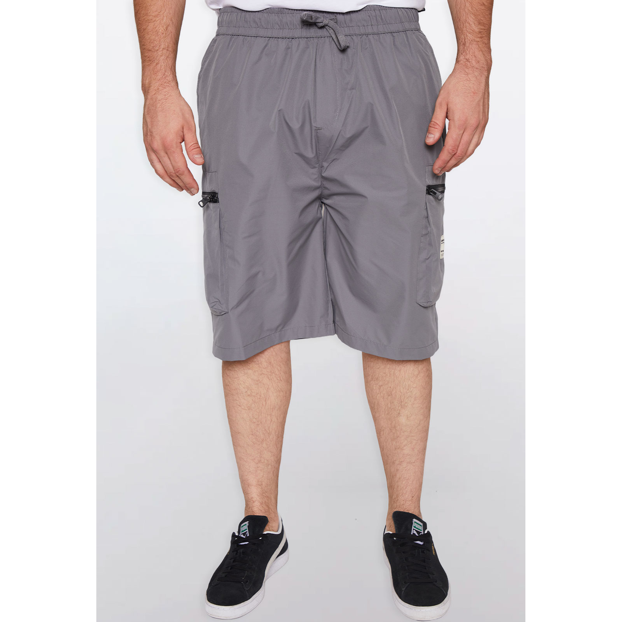 Bermuda Hombre Cargo Cierres Gris Familyshop 2