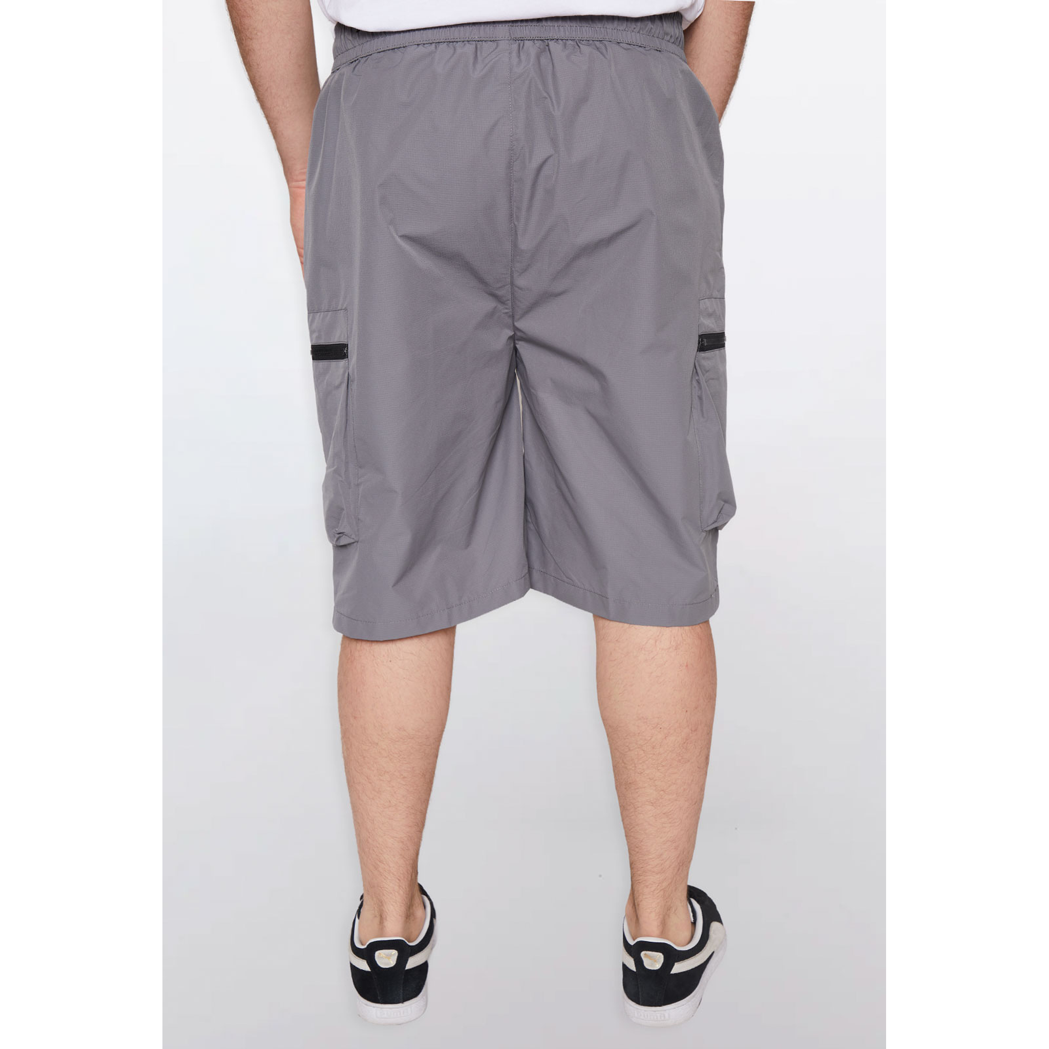 Bermuda Hombre Cargo Cierres Gris Familyshop 3