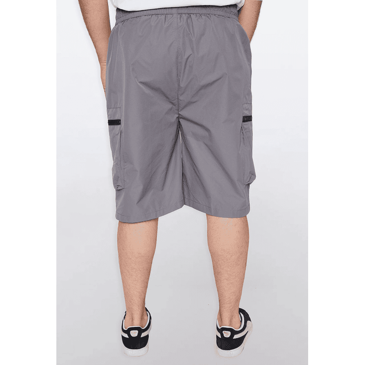 Bermuda Hombre Cargo Cierres Gris Familyshop 3