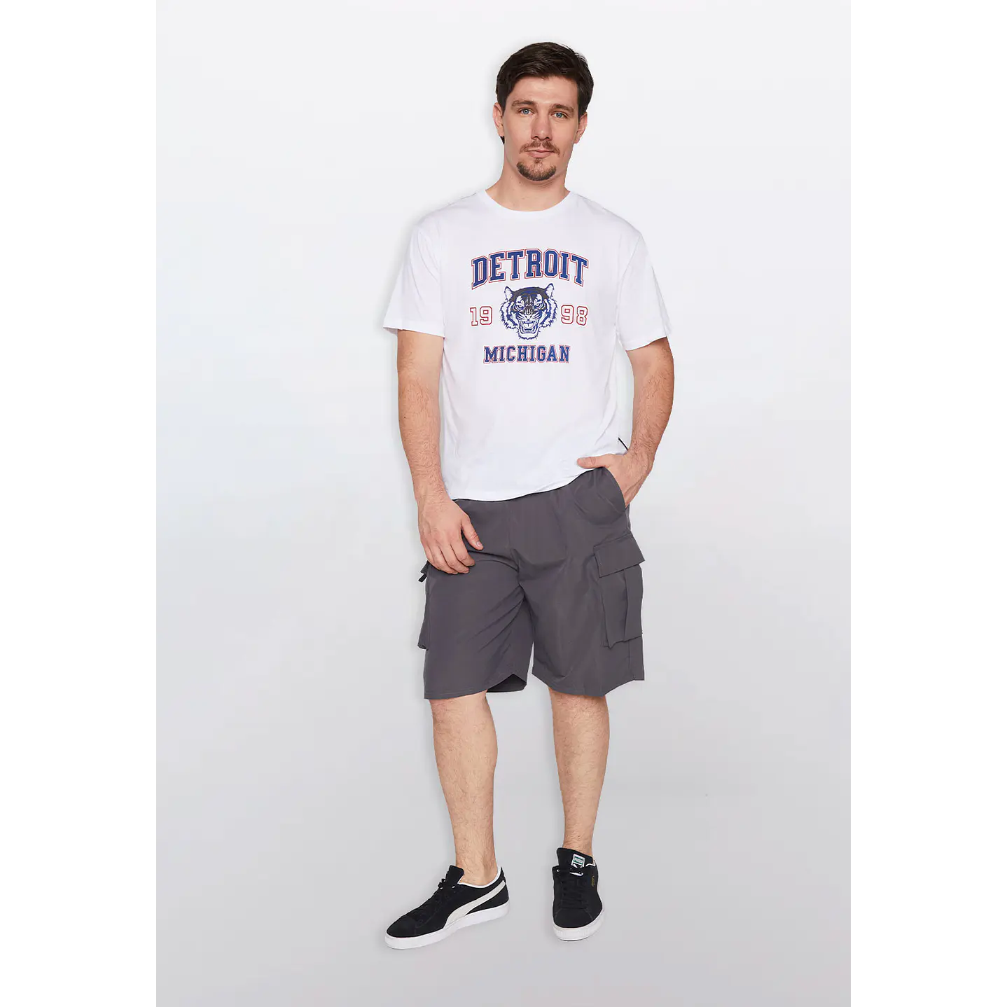 Bermuda Hombre Cargo Gris Familyshop 2