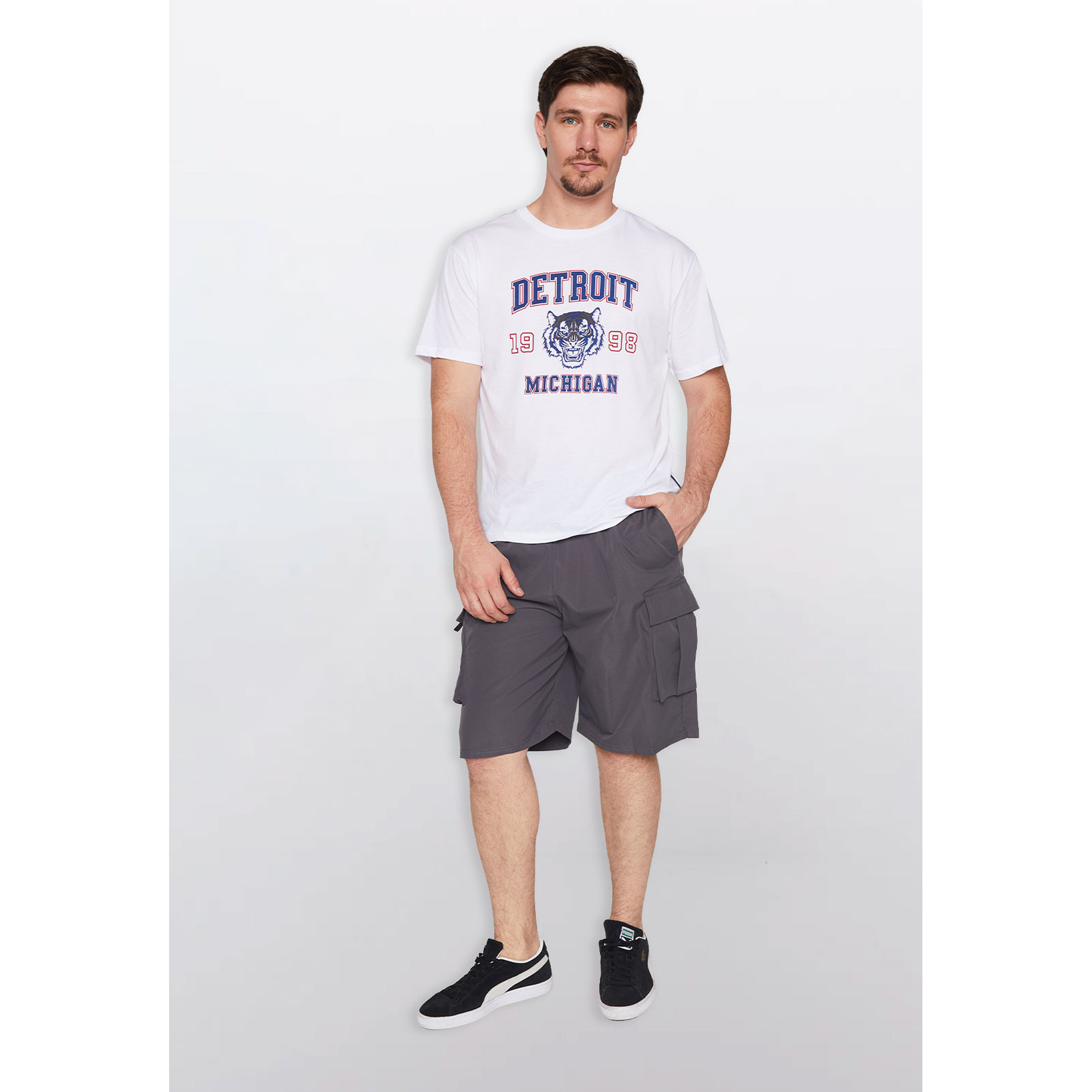 Bermuda Hombre Cargo Gris Familyshop 2