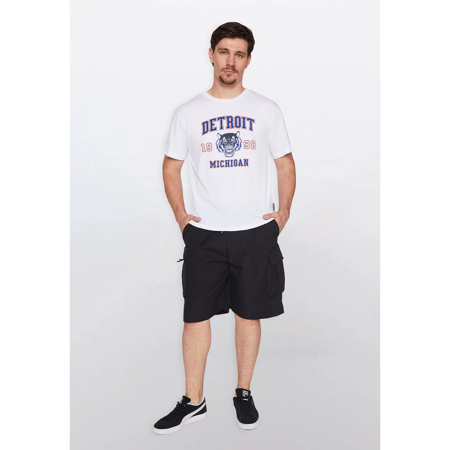 Bermuda Hombre Cargo Hibrida Negro Familyshop 2