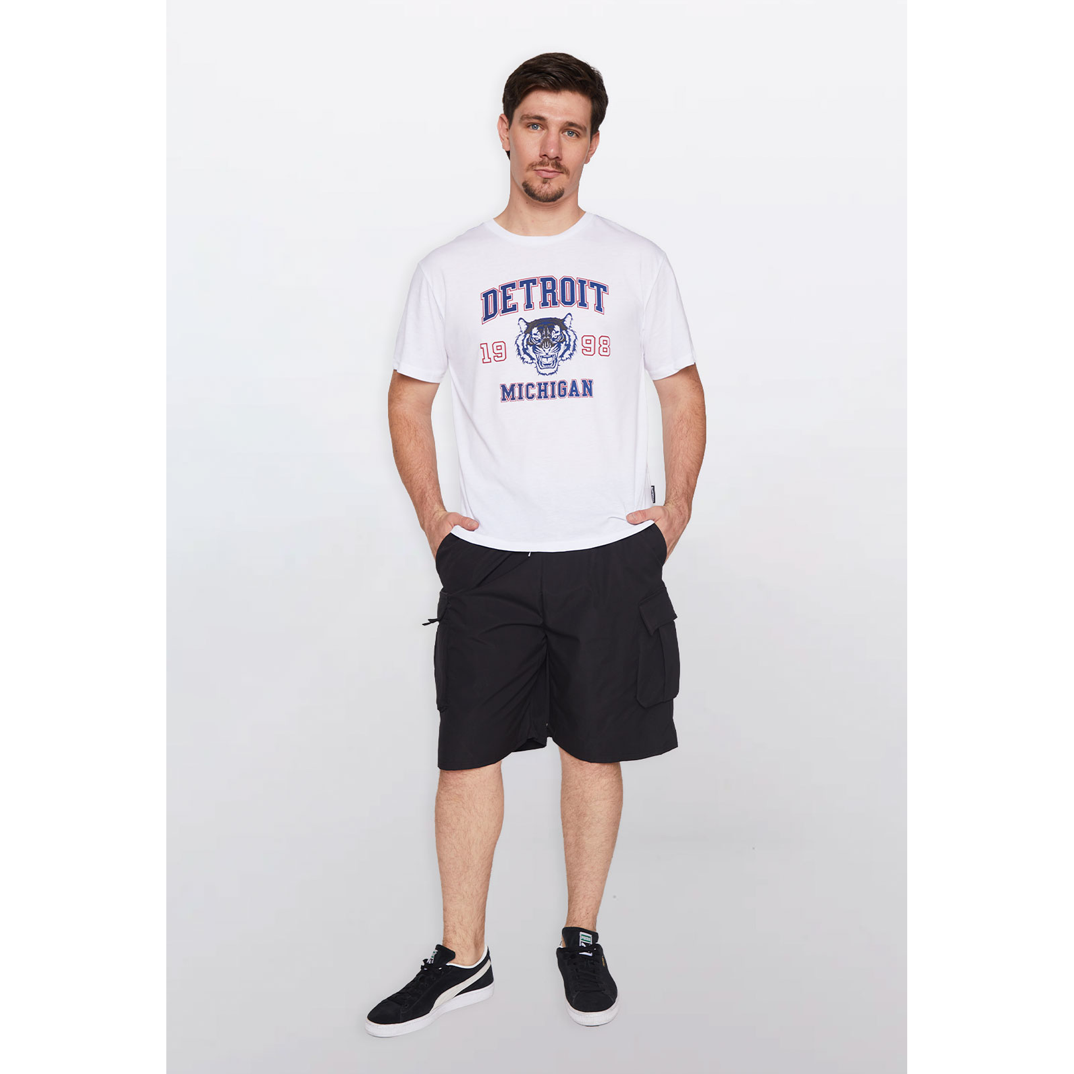 Bermuda Hombre Cargo Hibrida Negro Familyshop 2