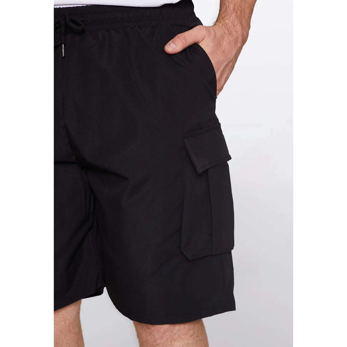 Bermuda Hombre Cargo Hibrida Negro Familyshop 4