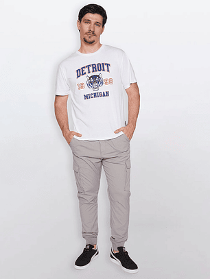 Pantalón Hombre Jogger Cargo Beige Familyshop