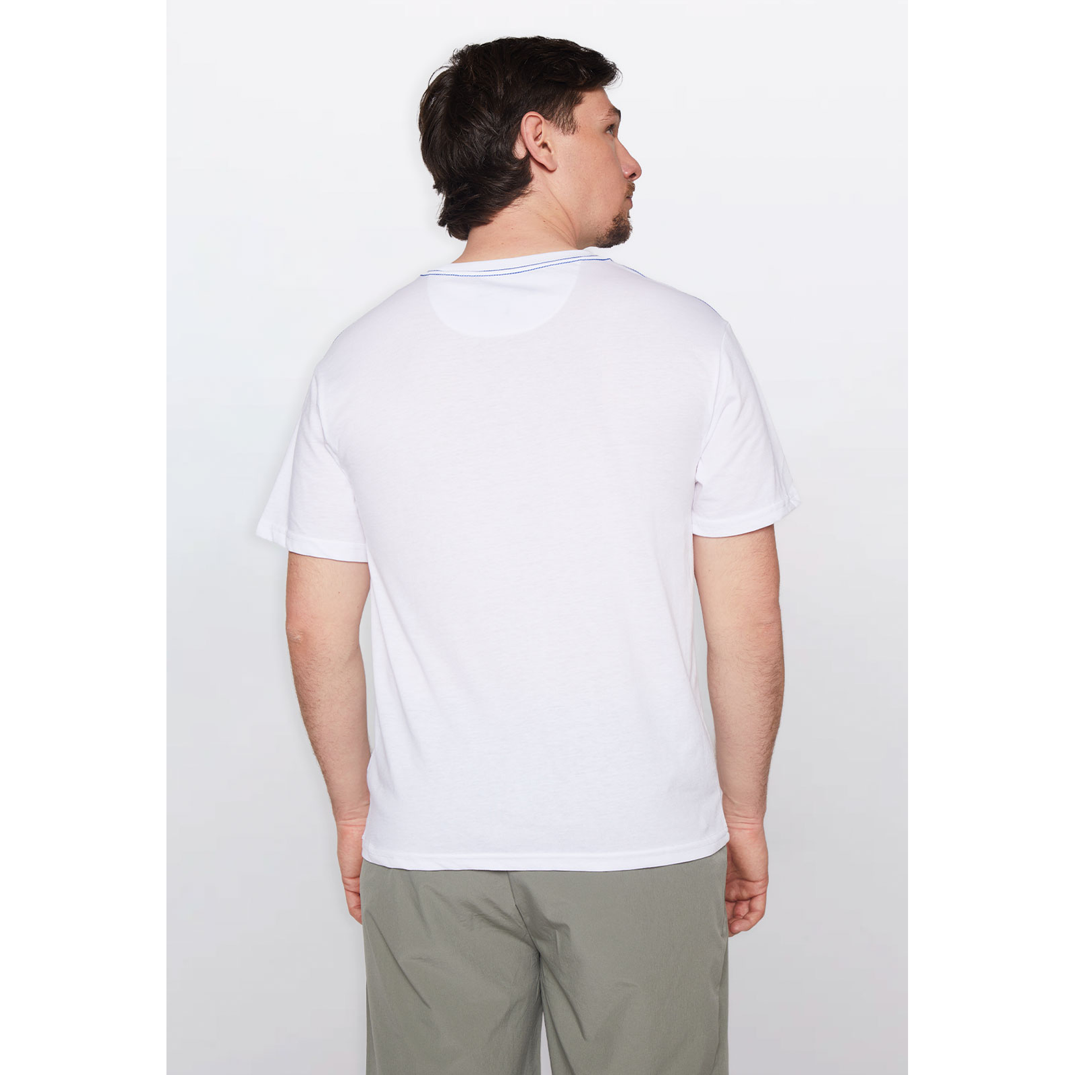 Polera Hombre Basic One Color Blanco Familyshop 4