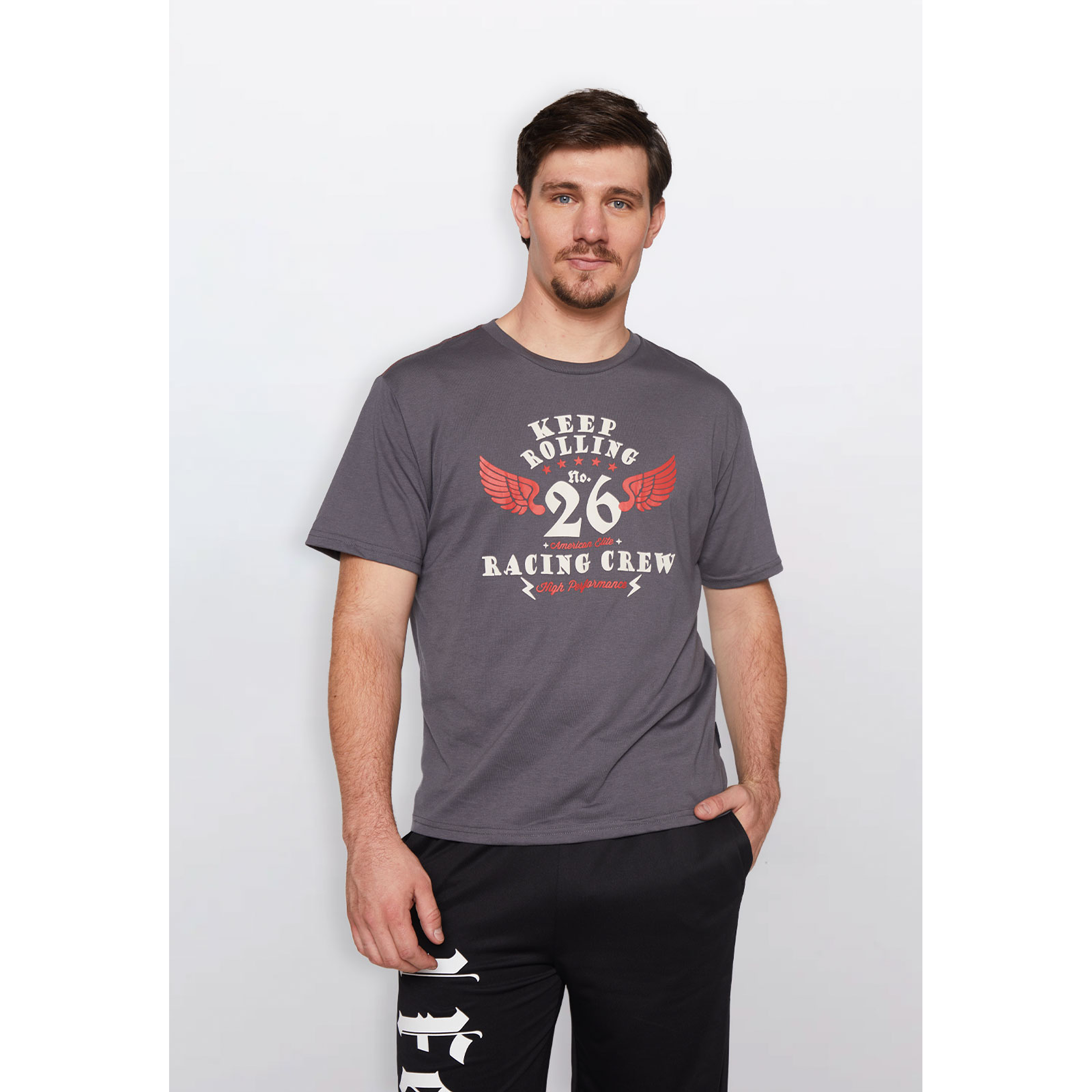 Polera Hombre Keep Rolling Gris Familyshop 1