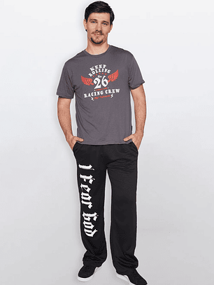 Polera Hombre Keep Rolling Gris Familyshop