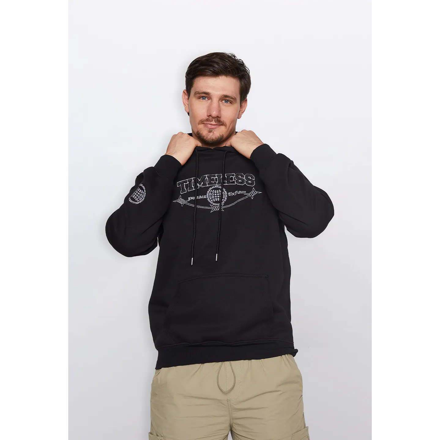Polerón Hombre Con Gorro Negro Familyshop 1