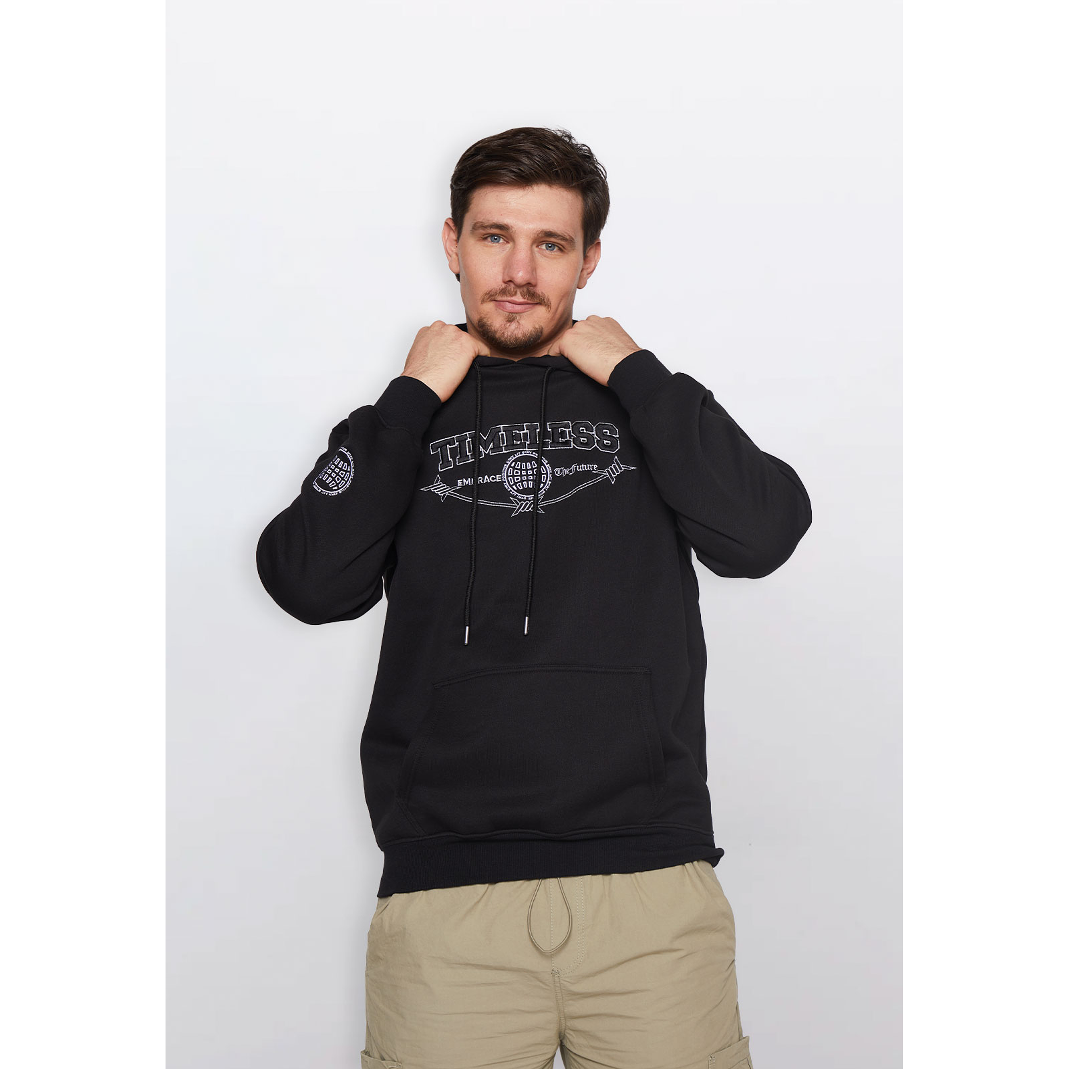 Polerón Hombre Con Gorro Negro Familyshop 1