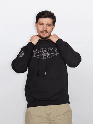 Polerón Hombre Con Gorro Negro Familyshop