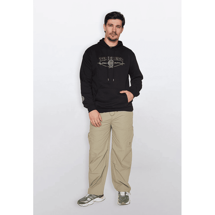 Polerón Hombre Con Gorro Negro Familyshop 2