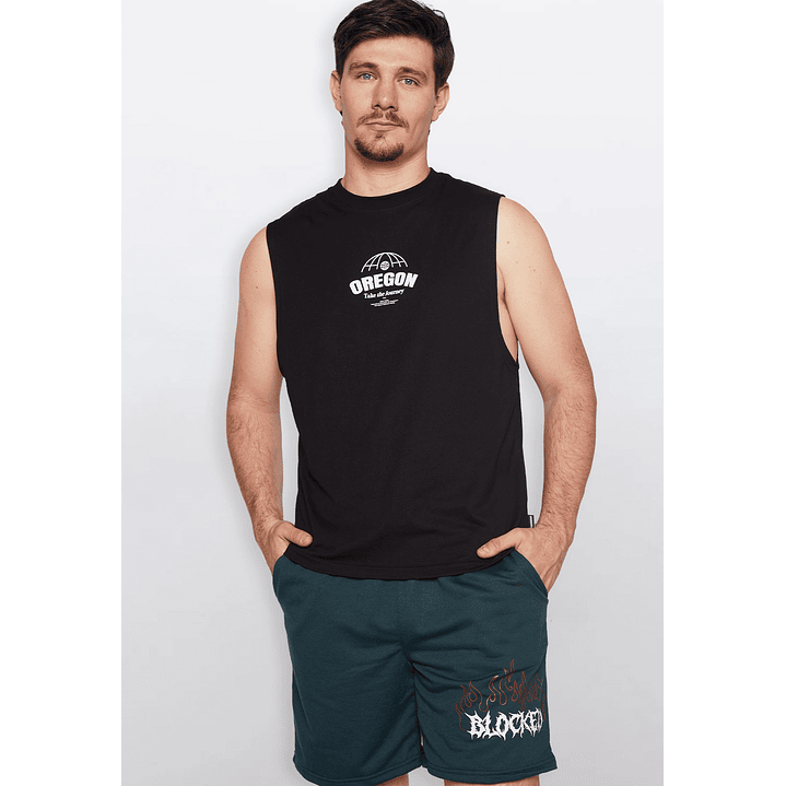 Polera Hombre Oregon Negro Familyshop 1