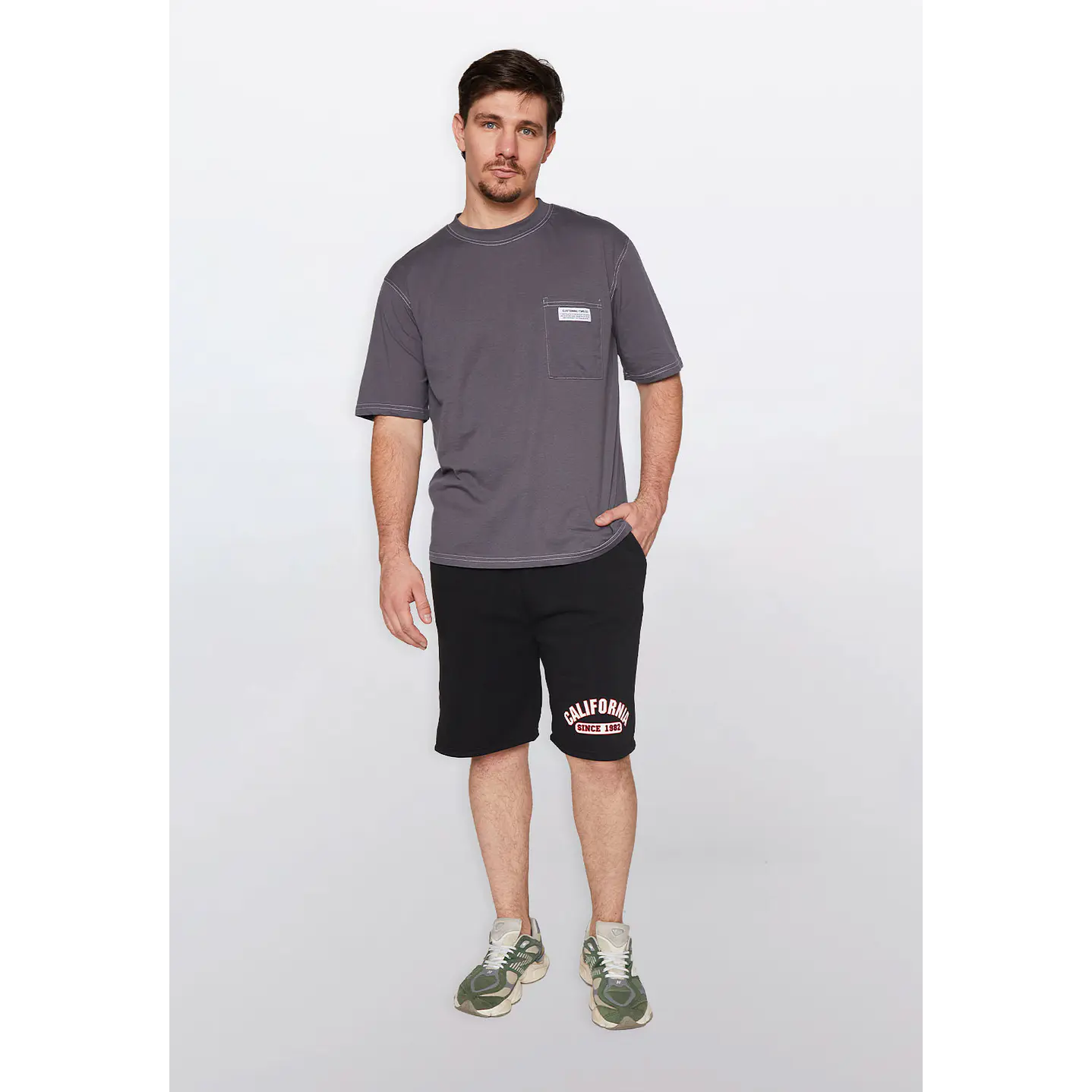 Bermuda Hombre California Negro Familyshop 2