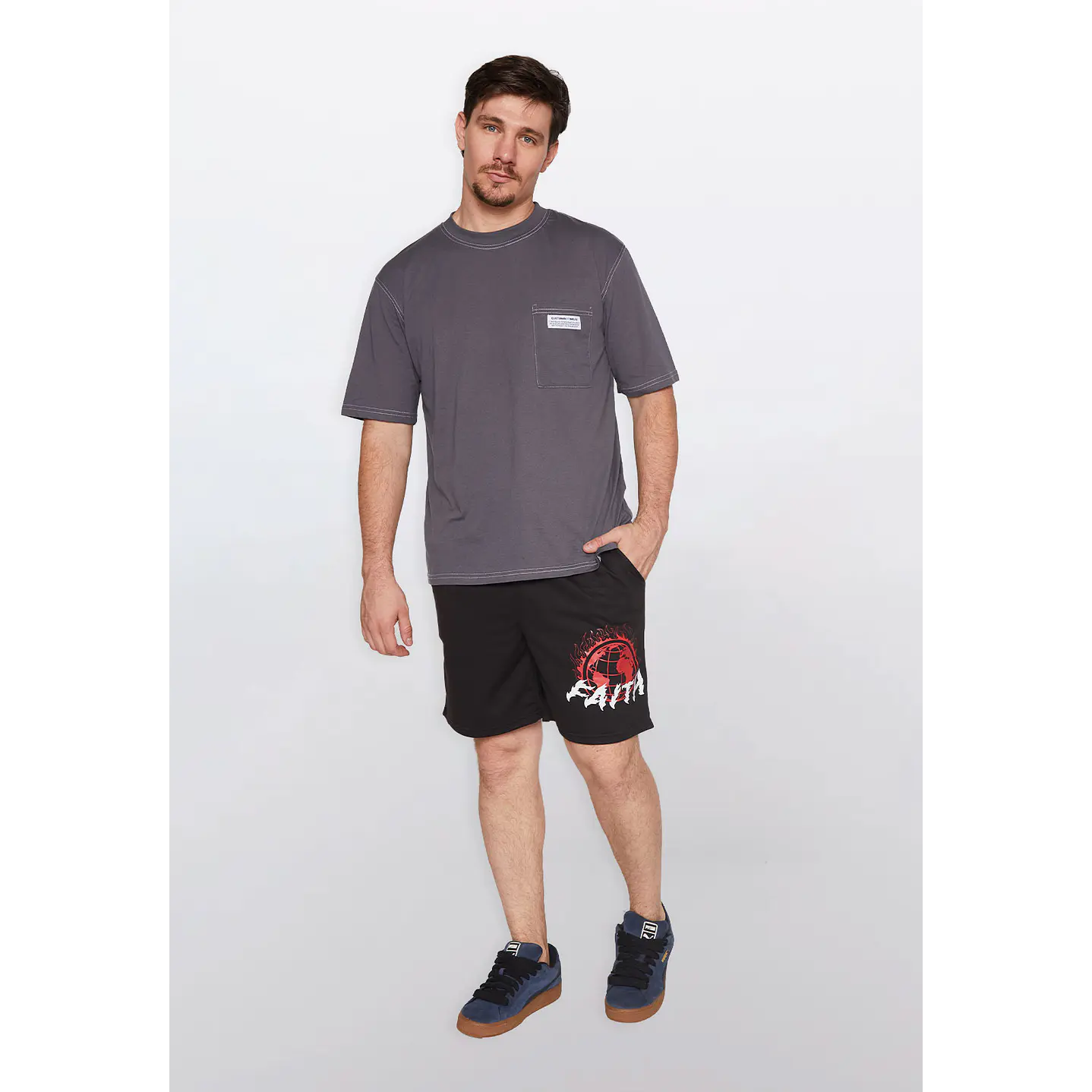 Bermuda Hombre Slim Fit Negro Familyshop 2