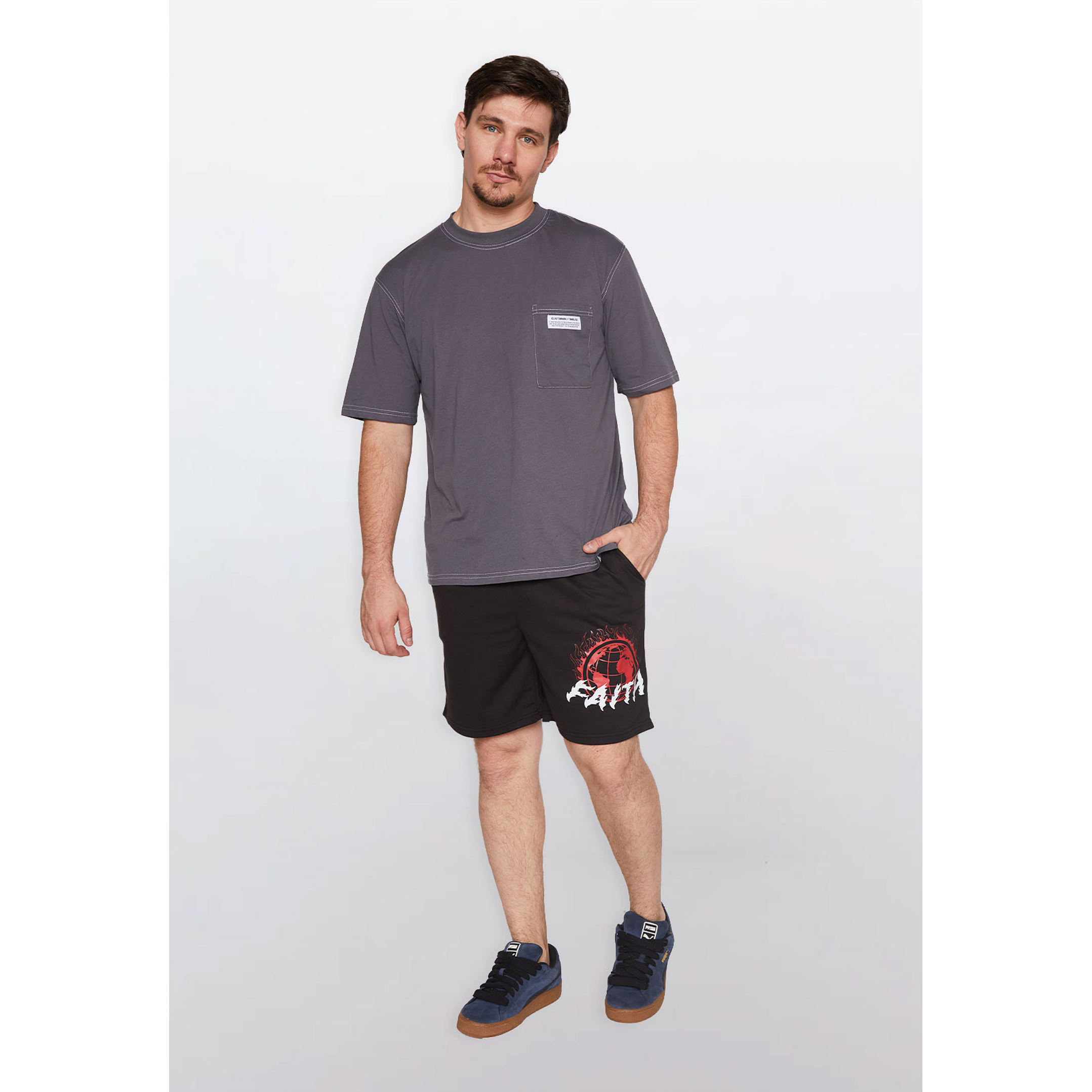 Bermuda Hombre Slim Fit Negro Familyshop 2