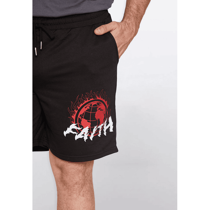 Bermuda Hombre Slim Fit Negro Familyshop 4