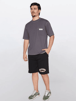 Polera Hombre Contraste Gris Familyshop