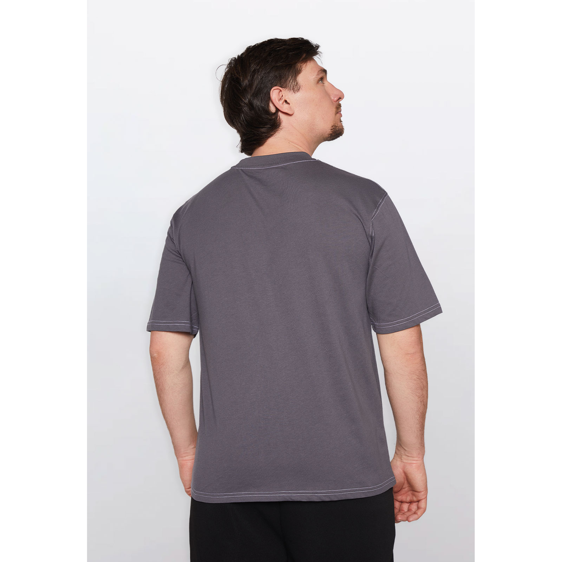 Polera Hombre Contraste Gris Familyshop 3