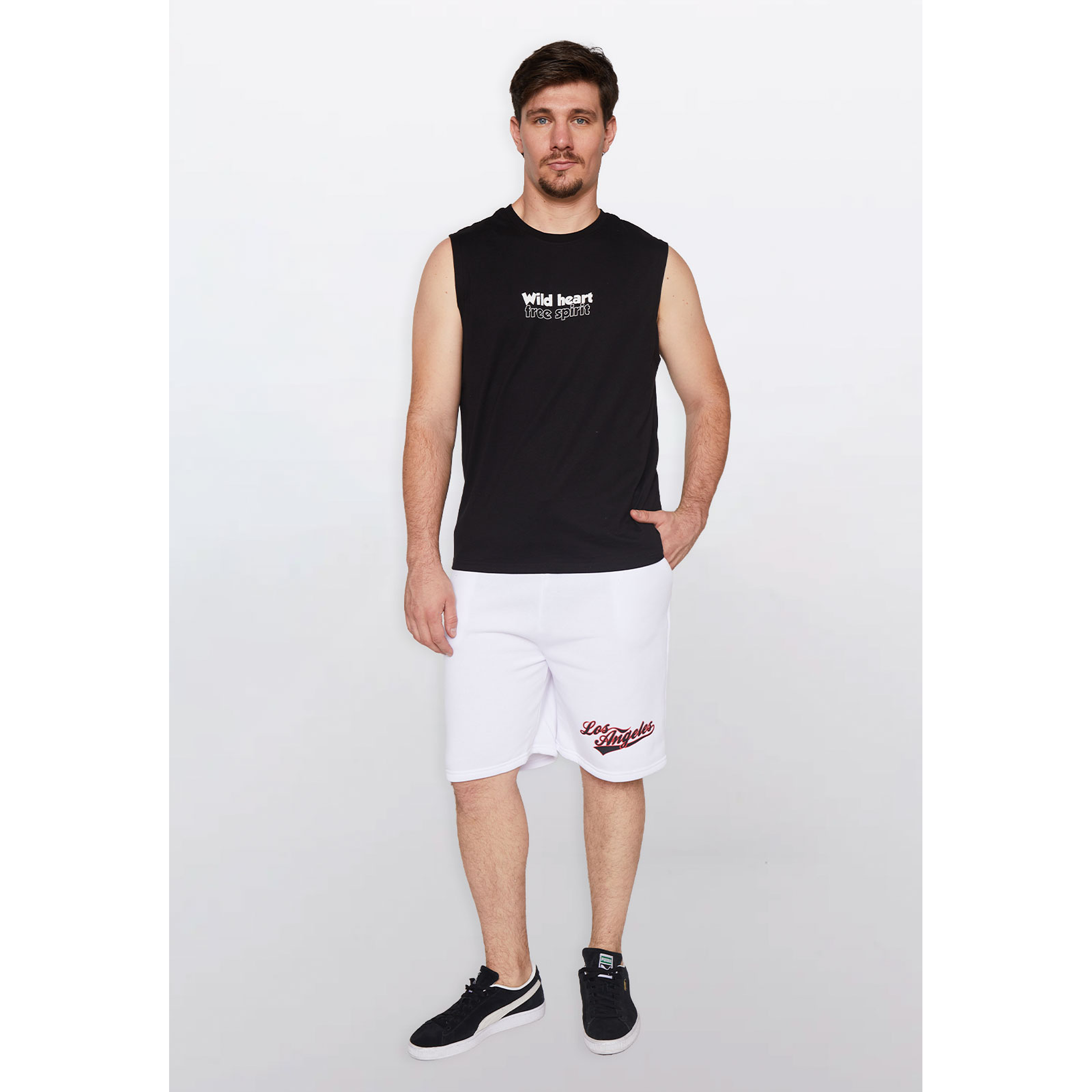 Bermuda College Hombre Slim Fit Blanco Familyshop 2