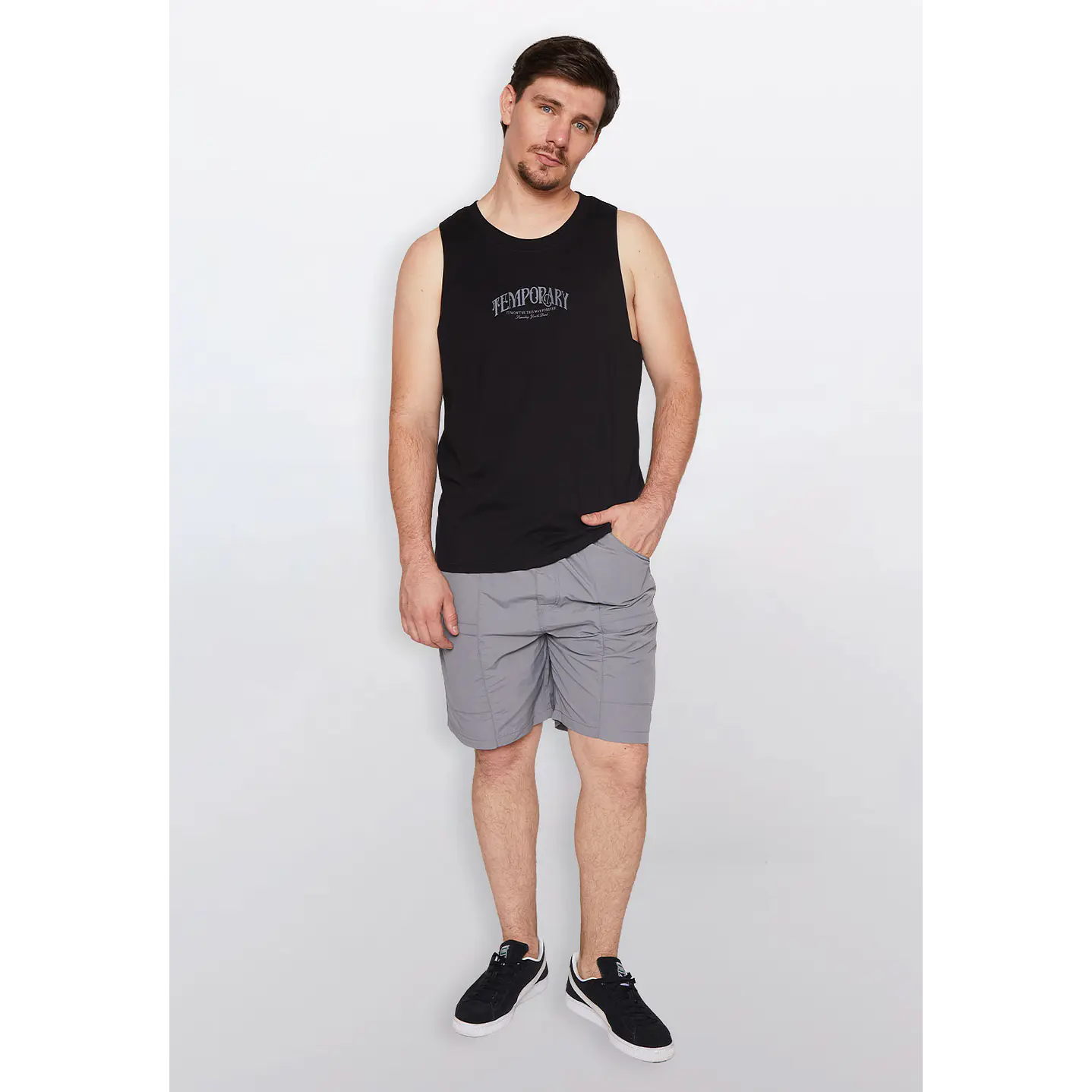 Bermuda Hombre Taslan Gris Familyshop 2