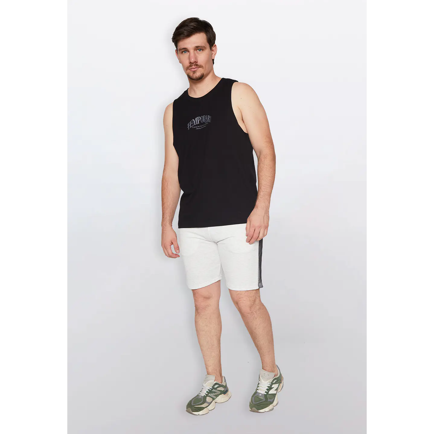 Bermuda Hombre Malla Cierre Gris Familyshop 4