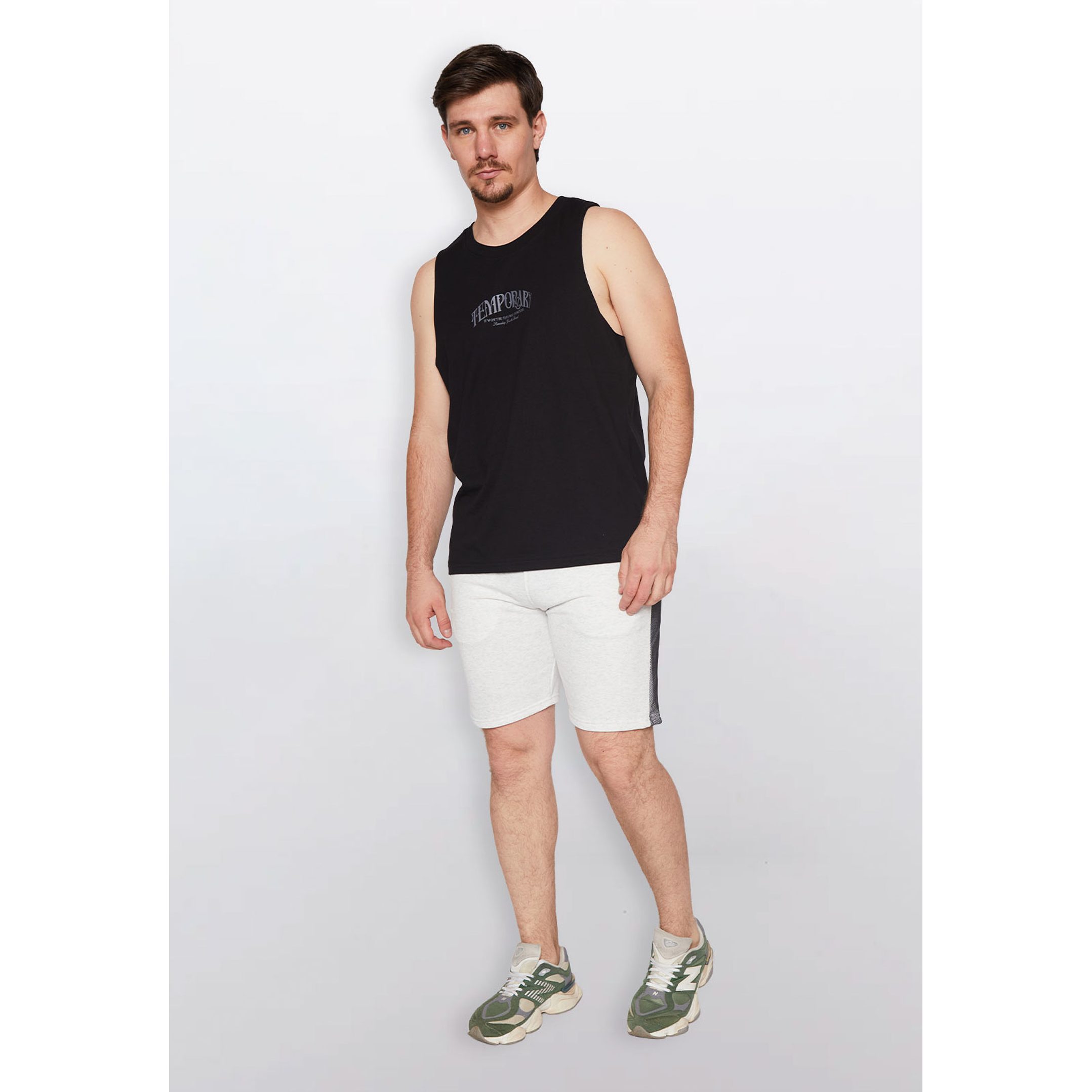 Bermuda Hombre Malla Cierre Gris Familyshop 4