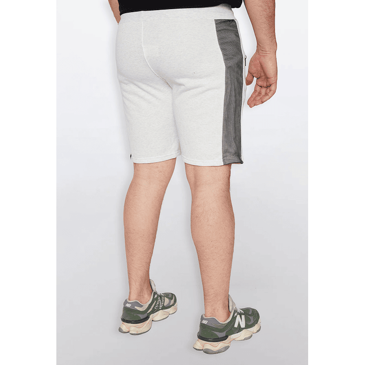 Bermuda Hombre Malla Cierre Gris Familyshop 6