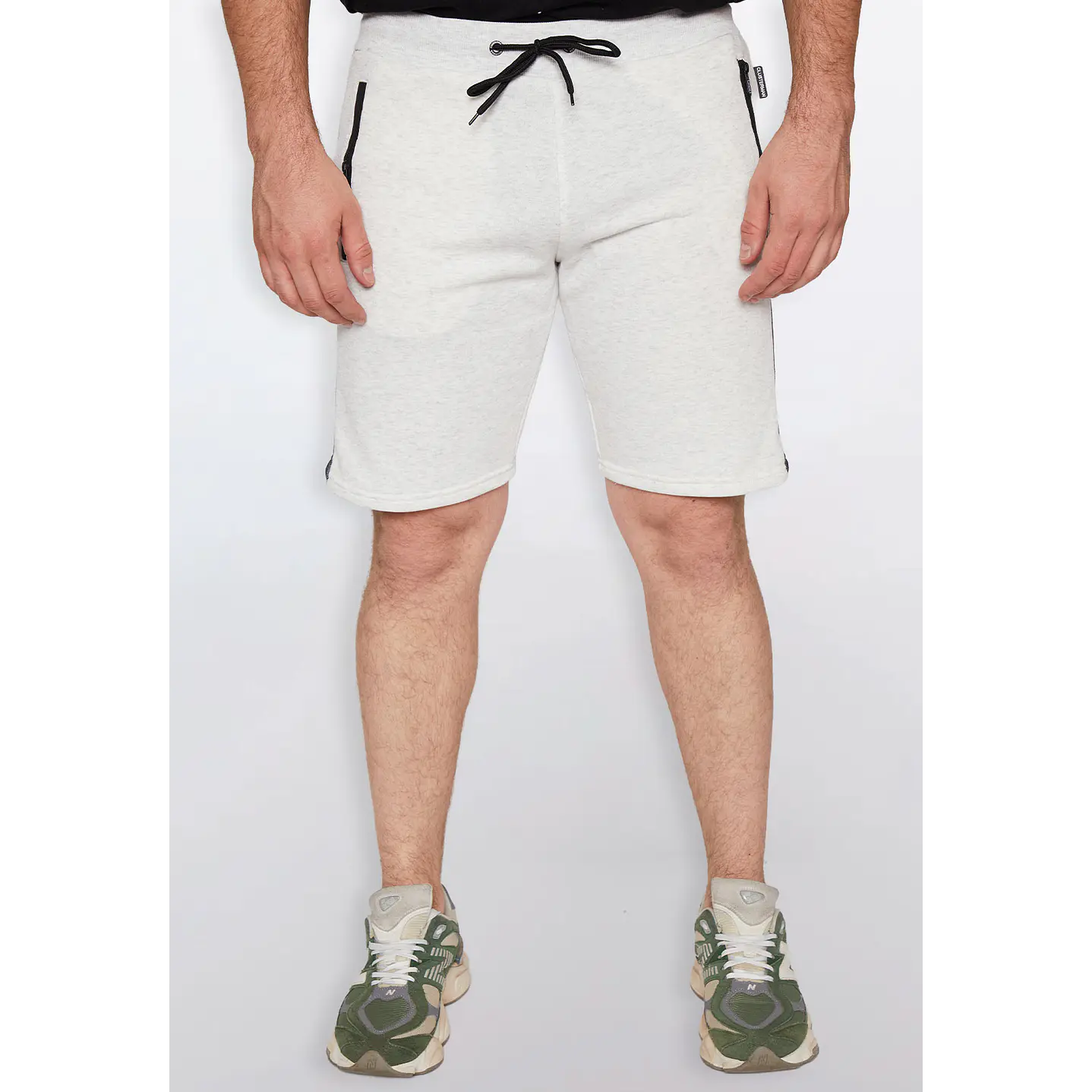 Bermuda Hombre Malla Cierre Gris Familyshop 3
