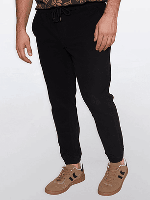 Pantalón Hombre Jogger Liso Negro Familyshop