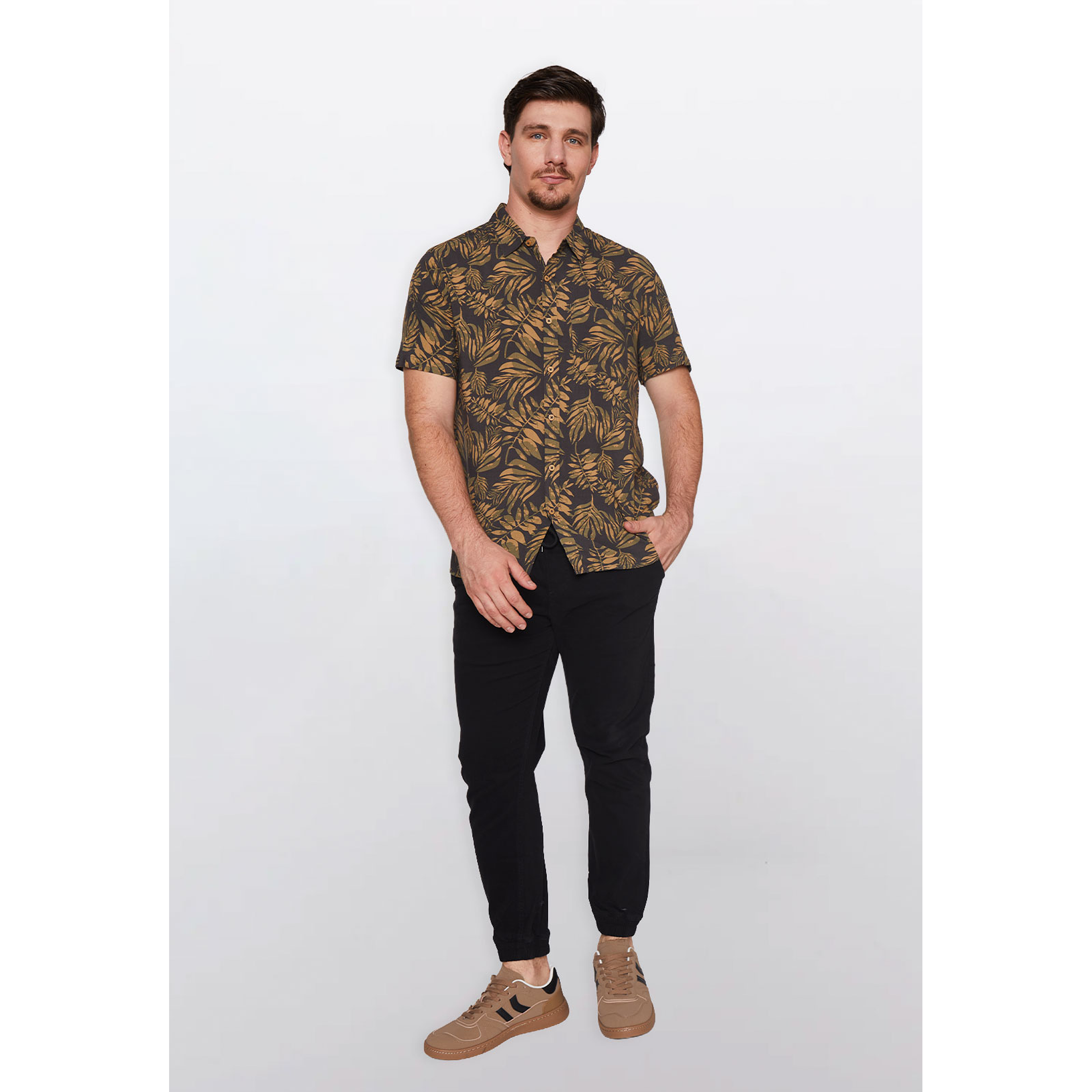 Pantalón Hombre Jogger Liso Negro Familyshop 2