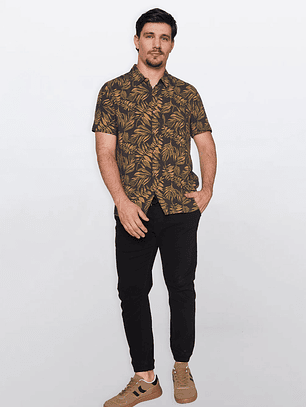 Pantalón Hombre Jogger Liso Negro Familyshop