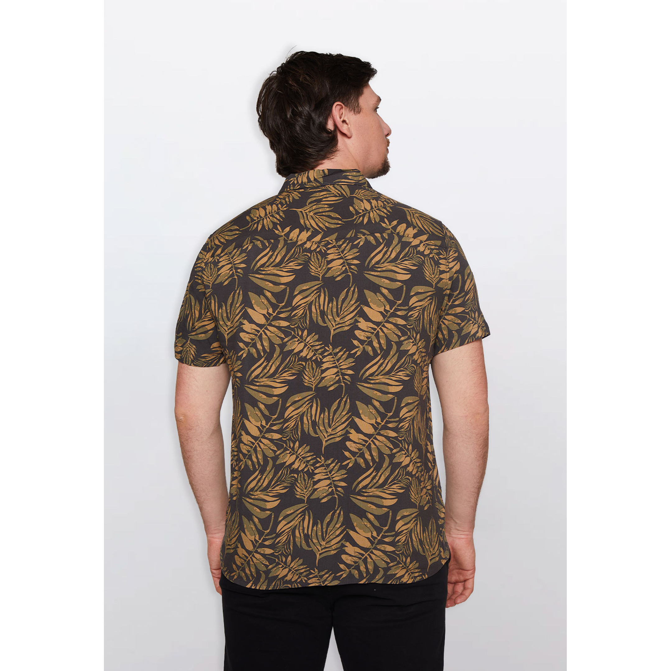 Camisa Hombre Hojas Gris Familyshop 3