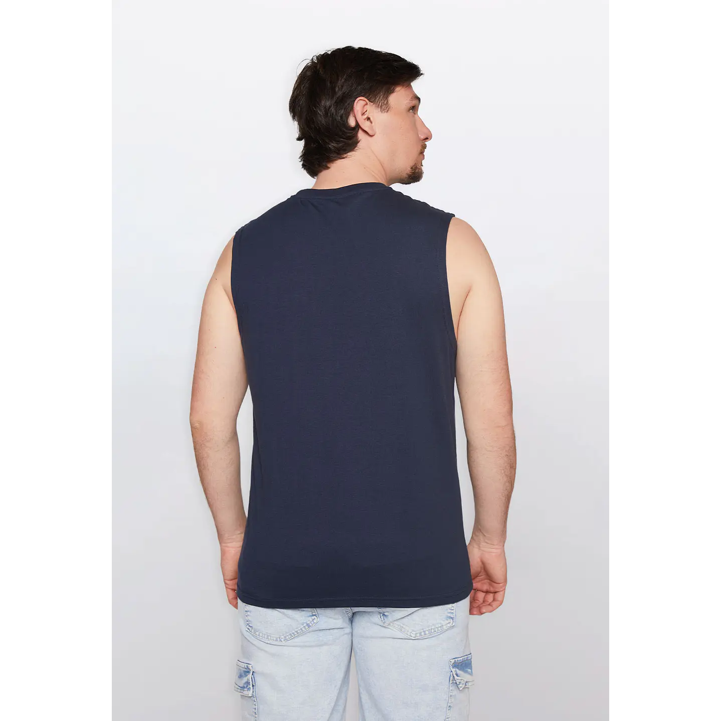 Polera Hombre Print Casual Azul Familyshop 3