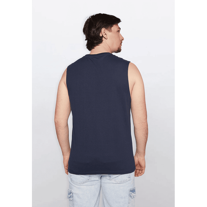 Polera Hombre Print Casual Azul Familyshop 3