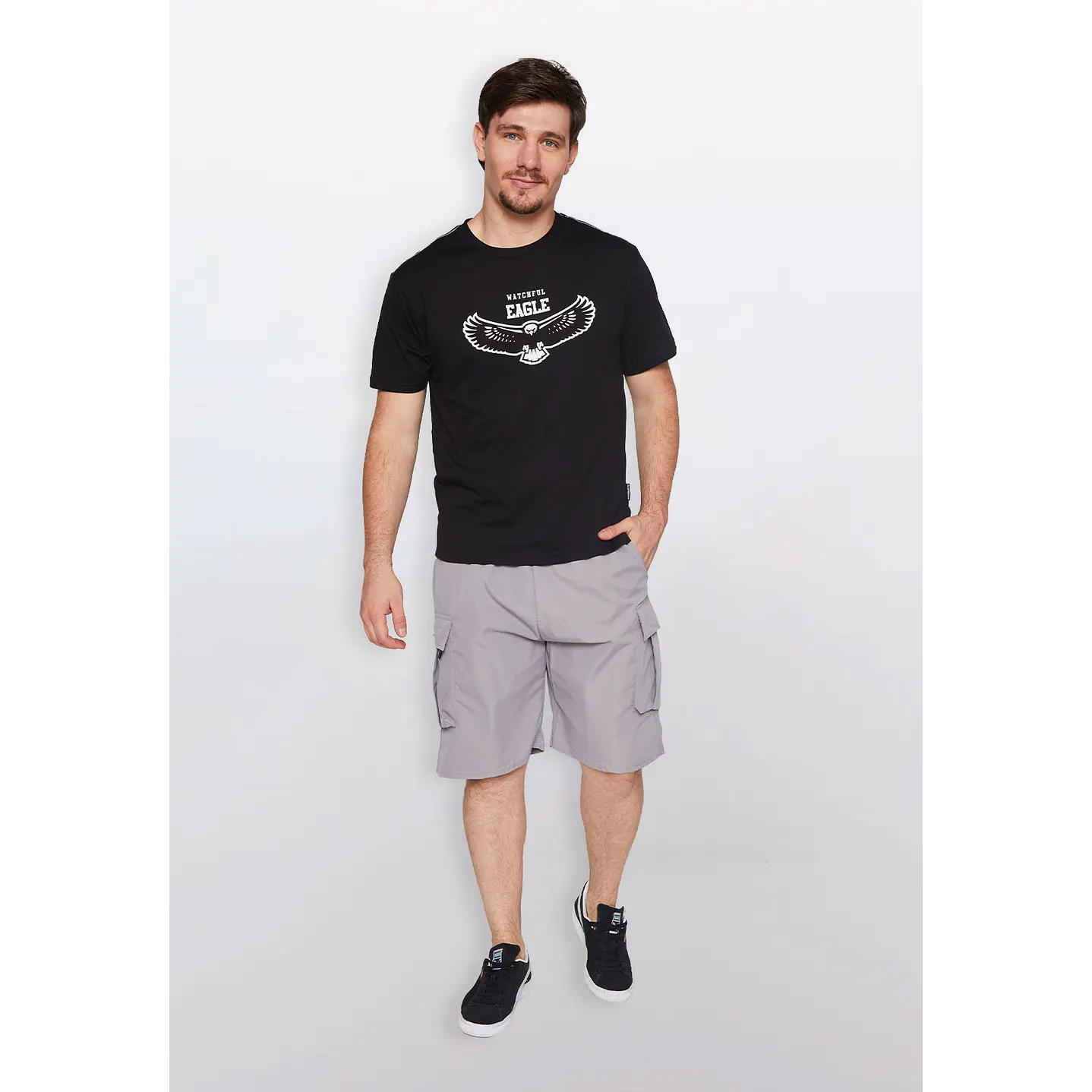 Polera Hombre Basic Eagle Negro Familyshop 2