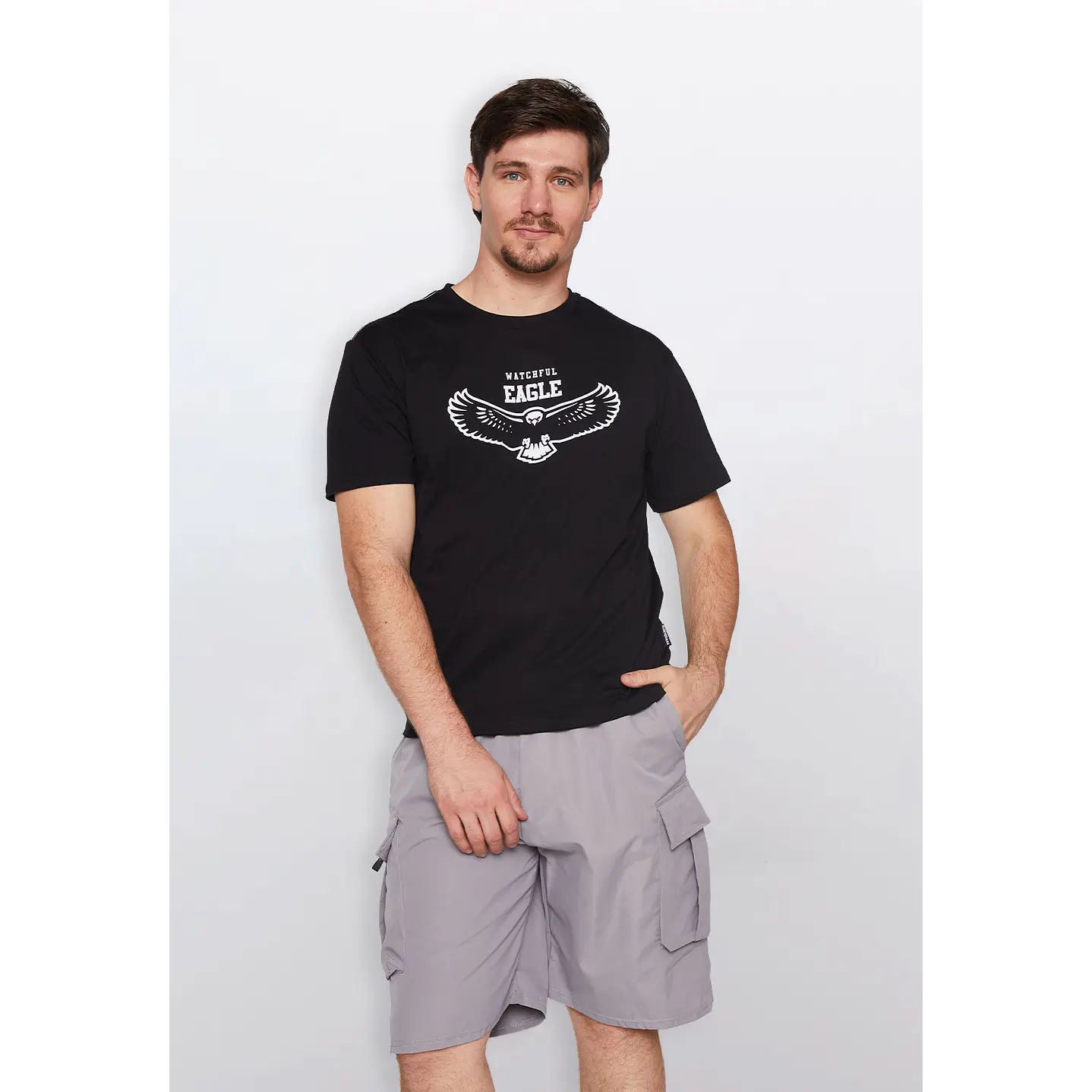 Polera Hombre Basic Eagle Negro Familyshop 1
