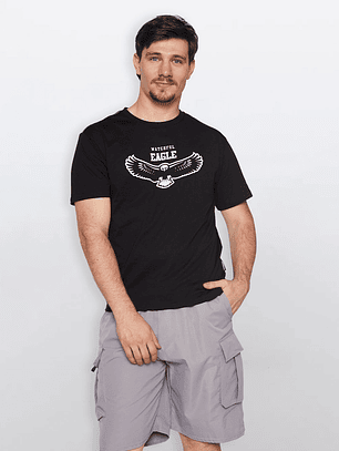 Polera Hombre Basic Eagle Negro Familyshop