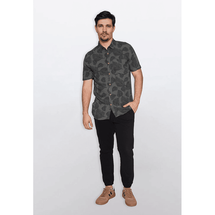 Camisa Hombre Bols Hojas Verde Familyshop 2