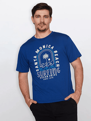 Polera Hombre Basic1 Color Azul Familyshop