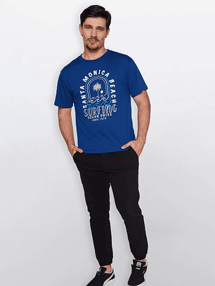 Polera Hombre Basic1 Color Azul Familyshop