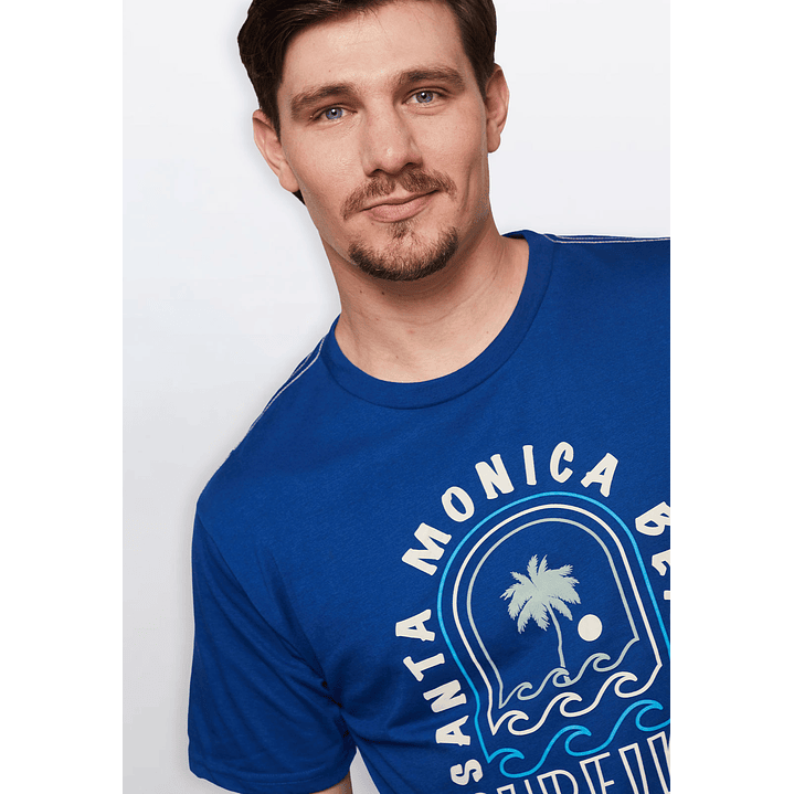 Polera Hombre Basic1 Color Azul Familyshop 4