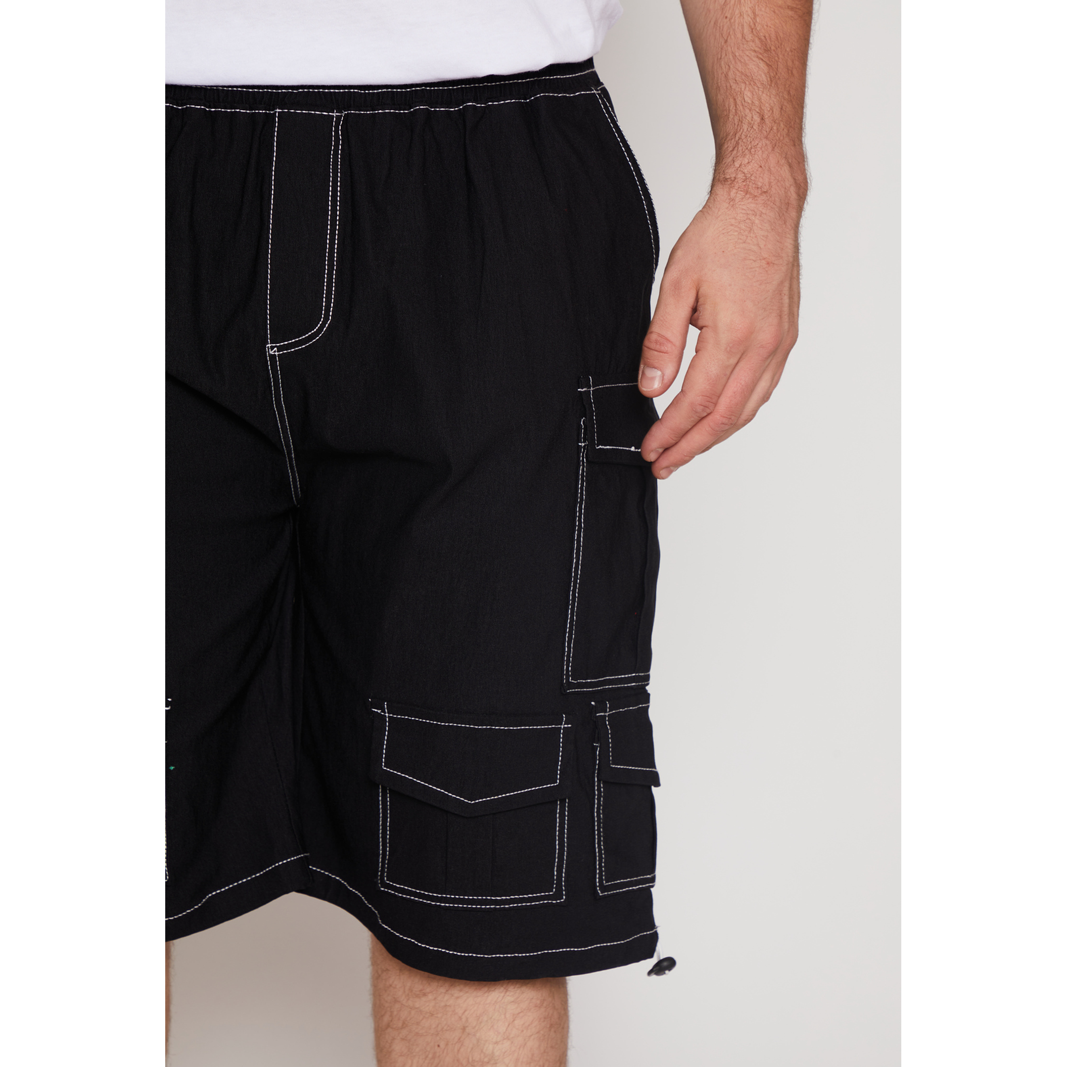 Bermuda Hombre Multicargo Negro Familyshop 3