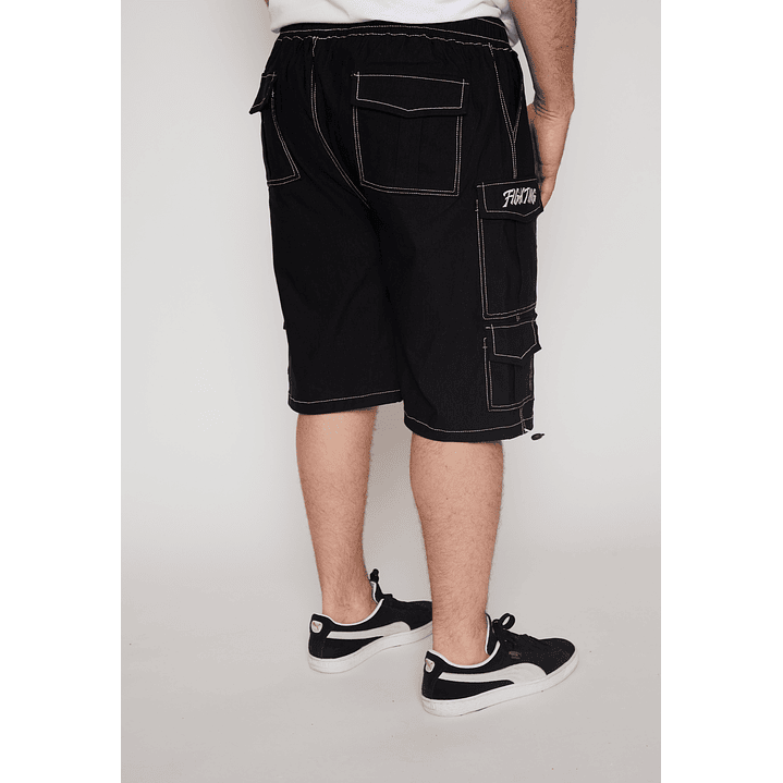 Bermuda Hombre Multicargo Negro Familyshop 4