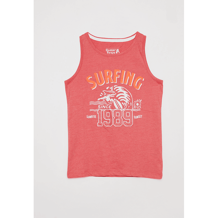 Polera Niño Sin Mangas Rojo Familyshop 1