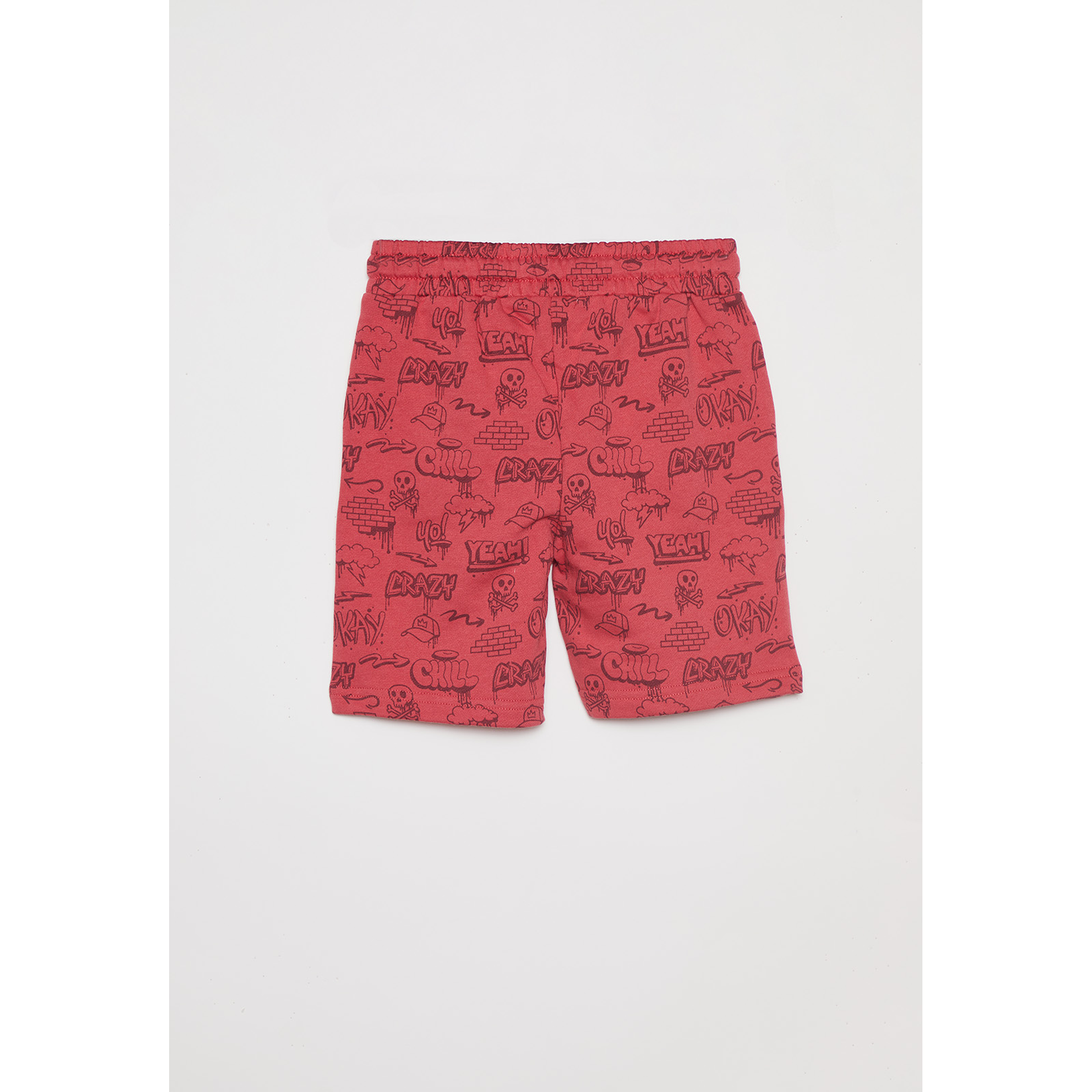 Bermuda Niño Pretina Elástica Rojo Familyshop 2