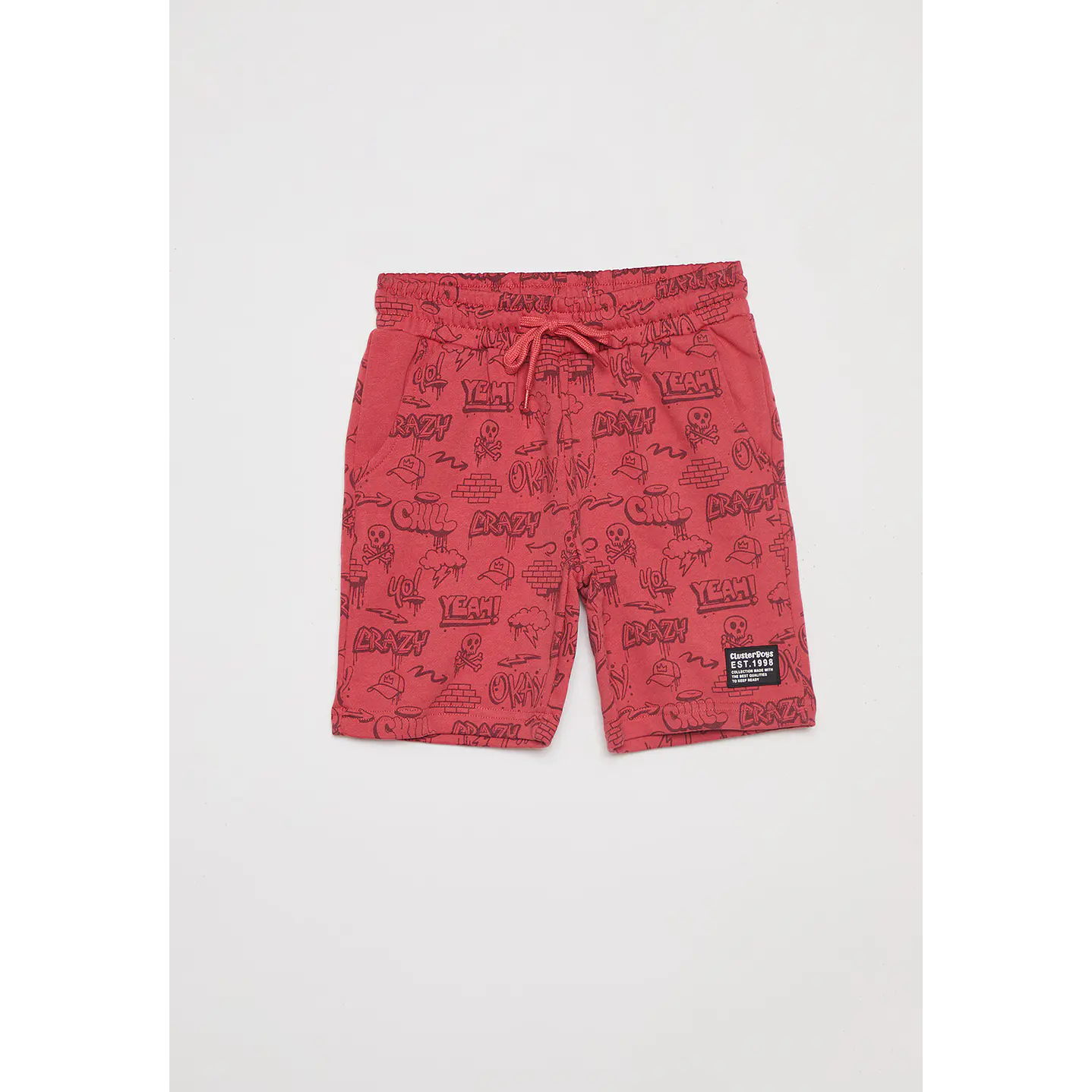 Bermuda Niño Pretina Elástica Rojo Familyshop 1