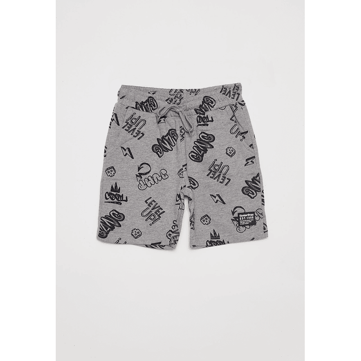 Bermuda Niño Graffiti Gris Familyshop 1