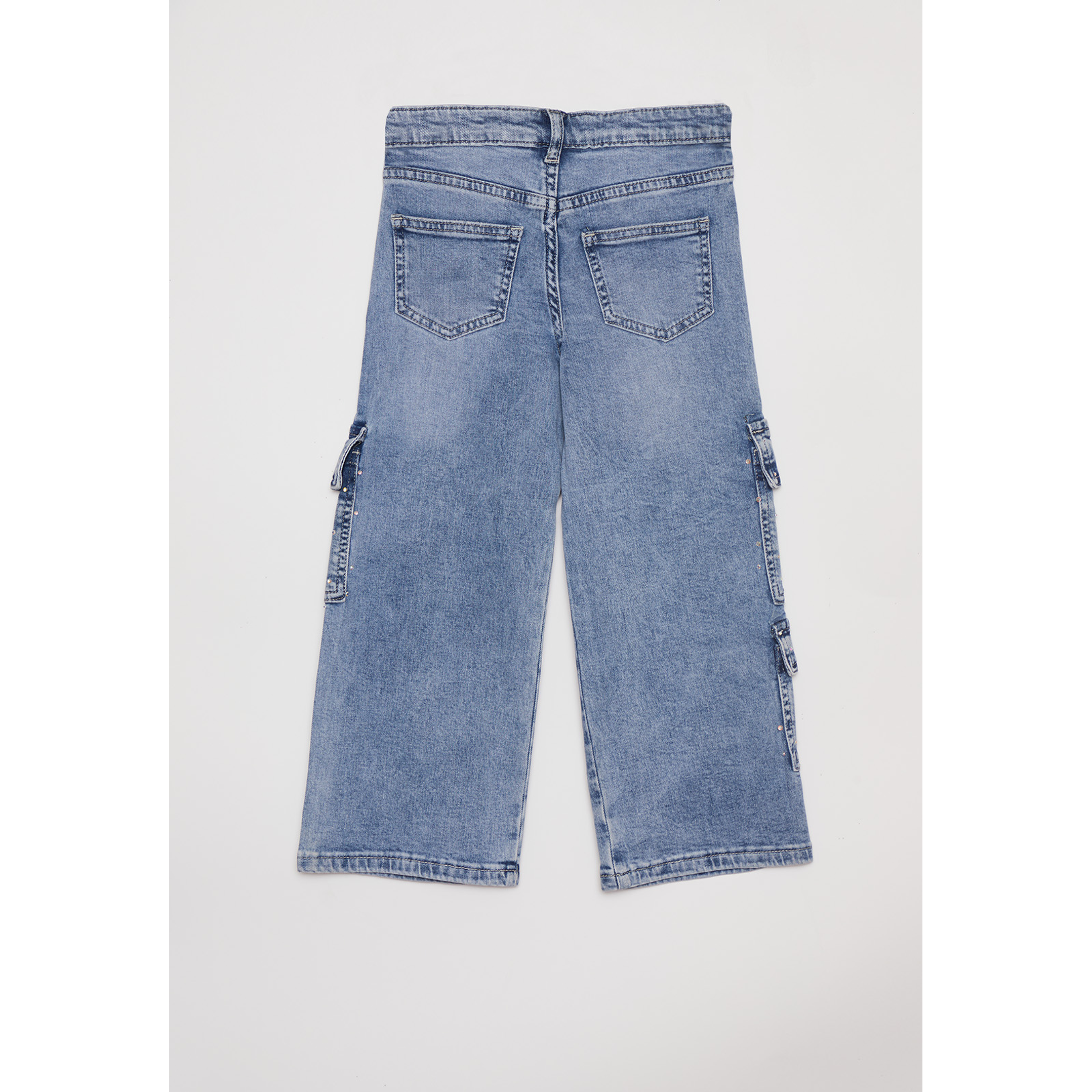 Jeans Niña Cargo Azul Familyshop 2